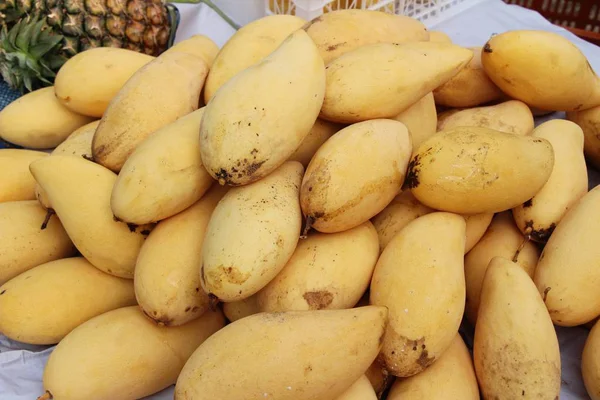 Reife Mangofrüchte köstlich beim Streetfood — Stockfoto