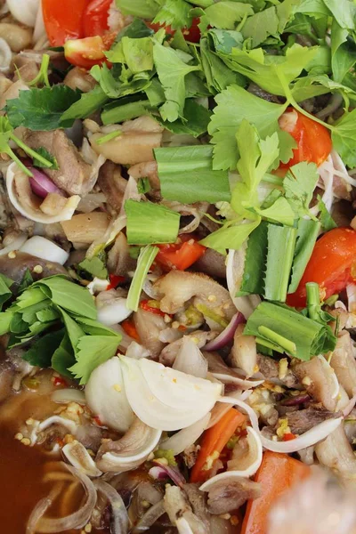 Chicken spicy soup is delicious with vegetables — Stock Photo, Image