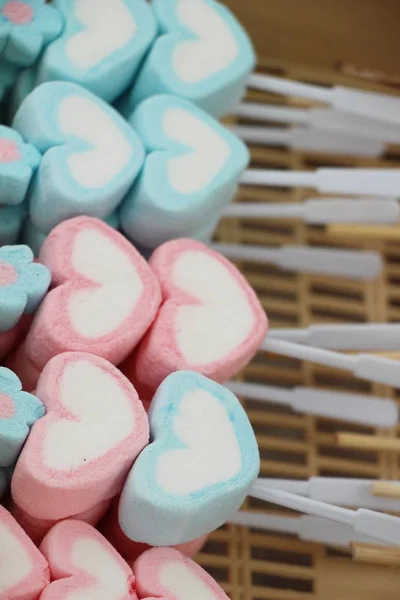 Marshmallow doces é delicioso na comida de rua — Fotografia de Stock