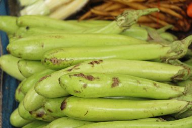 Taze patlıcan yeşil sokak gıda organik