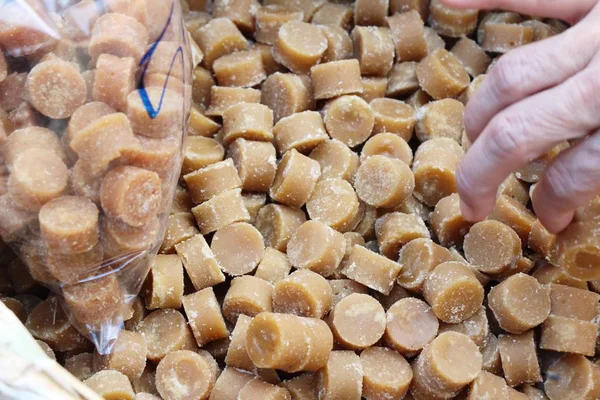 Açúcar de palma é doce em comida de rua — Fotografia de Stock