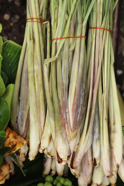 Hierba fresca de limón para cocinar en el mercado — Foto de Stock