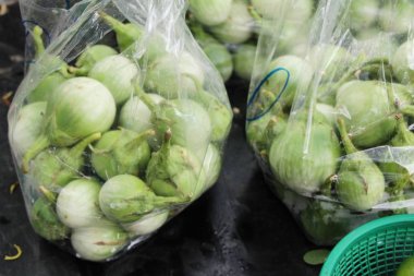 Taze patlıcan yeşil sokak gıda organik