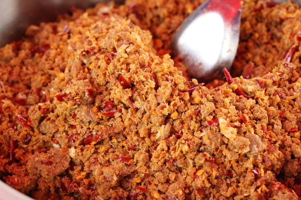 Chilipaste würzig ist köstlich mit Gewürzen — Stockfoto