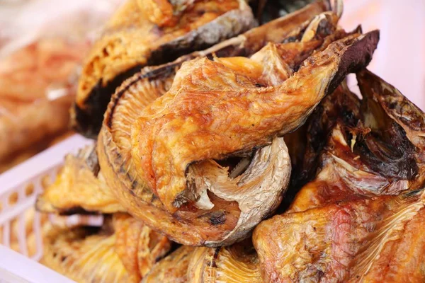 Dried fish for cooking at street food — Stock Photo, Image