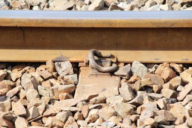 Trenler için eski demiryolu rayları vintage tarzı 