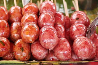 sosis Asya sokak gıda lezzetli ızgara