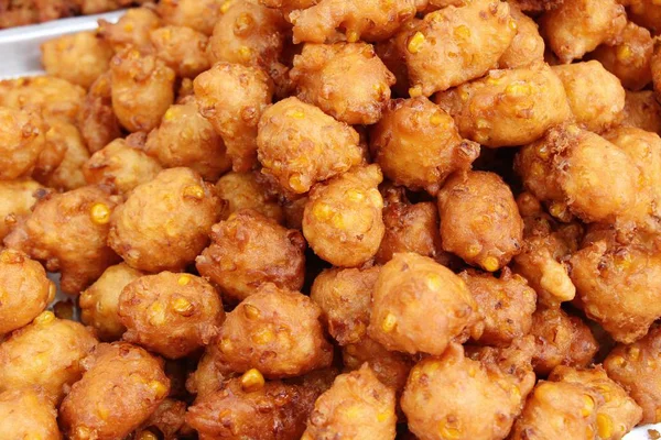 Fried corn cake is delicious at street food