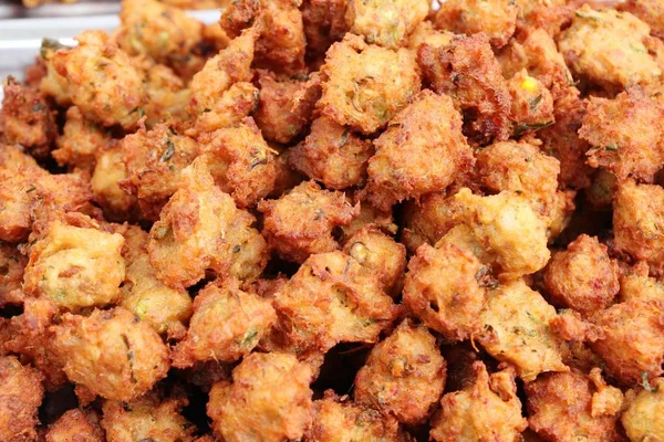 Fried corn cake is delicious at street food — Stock Photo, Image