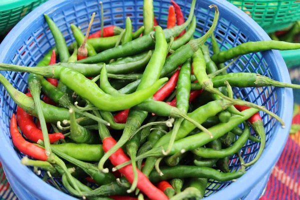 Fresh chilli for cooking at street food — Stock Photo, Image