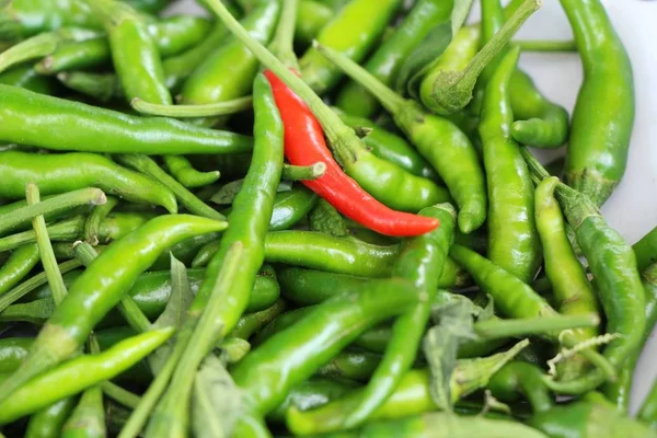 Fresh chilli for cooking at street food — Stock Photo, Image