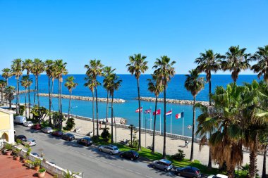  Ligurian köyünün deniz kenarı geçidi 19 Mayıs 2020 Imperia İtalya