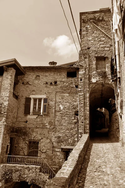 Apricale Village Médiéval Dans Province Imperia Italie — Photo