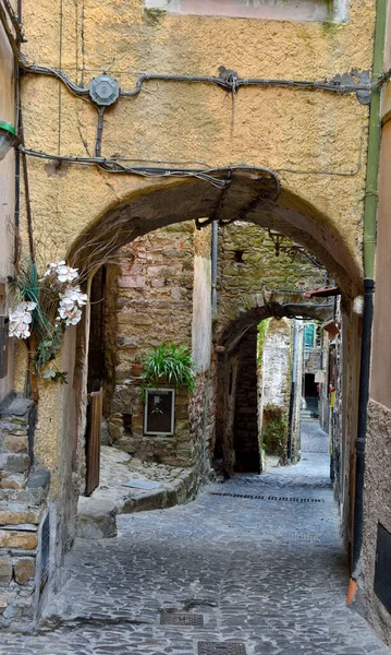 Apricale Vila Medieval Província Imperia Itália — Fotografia de Stock