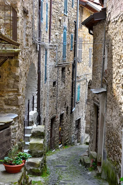 Albaricoque Pueblo Medieval Provincia Imperia Italia —  Fotos de Stock