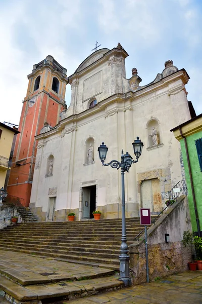 Church San Nicolo Village Perinaldo Imperia Italy — Stock Photo, Image
