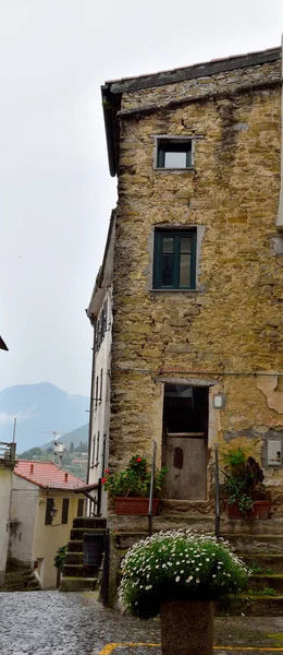 Casas Históricas Pueblo Perinaldo Italia — Foto de Stock