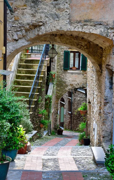 Ligurian Köyü Dolceacqua Imperia Talya — Stok fotoğraf
