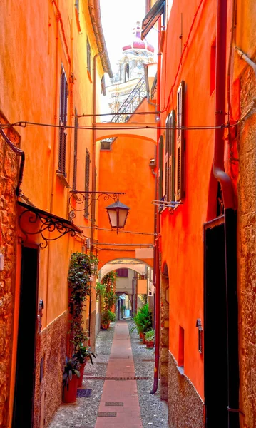 Vislumbre Cervo Pueblo Liguria Provincia Imperia Italia — Foto de Stock