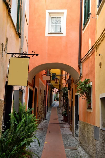 Vislumbre Cervo Pueblo Liguria Provincia Imperia Italia — Foto de Stock