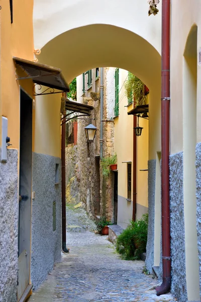 Vislumbre Aldeia Cervo Ligurian Província Imperia Itália — Fotografia de Stock