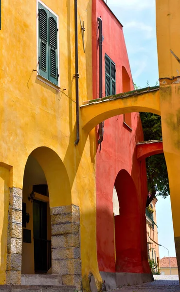 Scorcio Paese Ligure Cervo Provincia Imperia Italia — Foto Stock