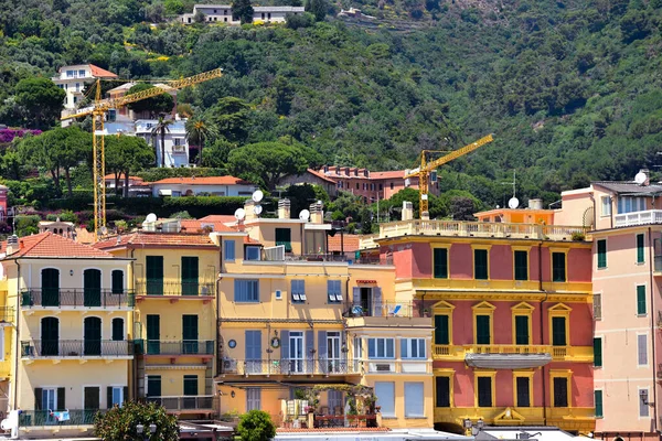 Casas Históricas Alassio Liguria Italia — Fotografia de Stock