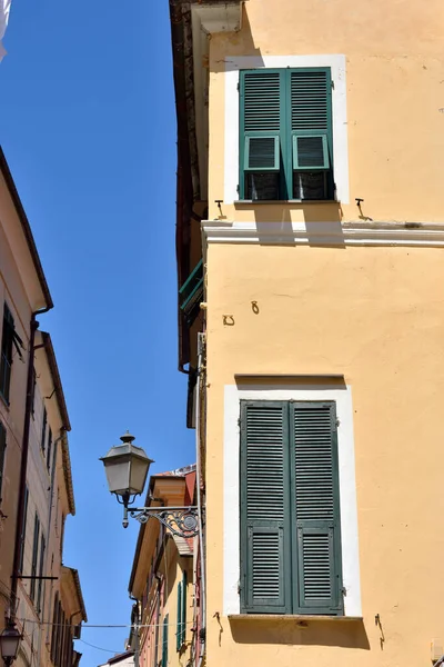 historic buildings historic center of Alassio Italy