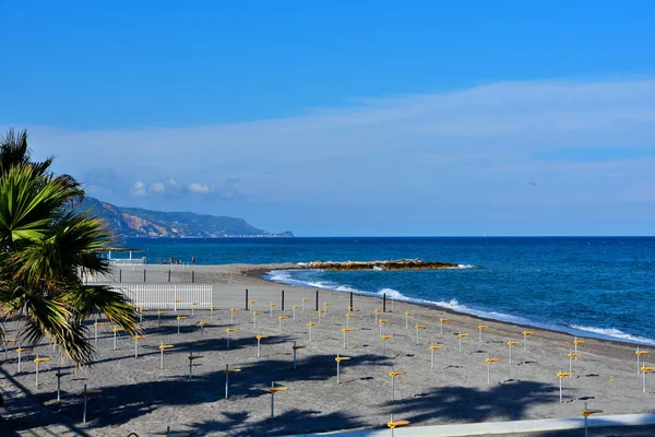 Der Strand Von Loano Ligurischen Dorf Italien — Stockfoto