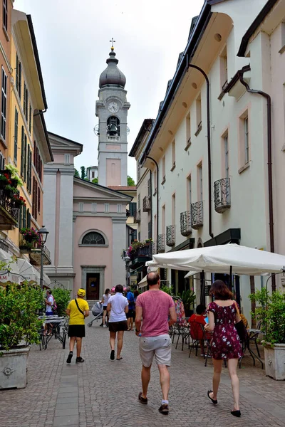 Importante Centro Turístico Com Vista Para Lago Como Centro Histórico — Fotografia de Stock