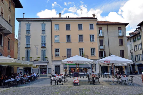 Tarihi Merkez Temmuz 2020 Como Italya Daki Açık Hava Bar — Stok fotoğraf