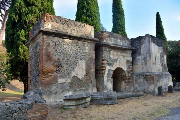 Talya Nın Pompei Şehrinin Kalıntıları Pompei Daki Vesuvius Patlamasından Sonra — Stok fotoğraf