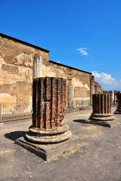 Ruinas Antigua Ciudad Romana Pompeya Italia Fue Destruido Enterrado Con —  Fotos de Stock