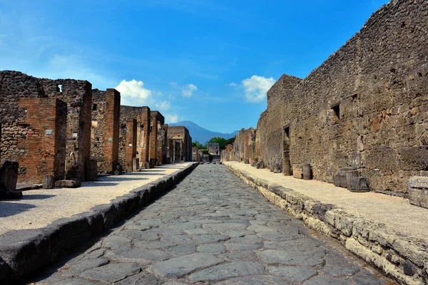 Ruinerna Den Antika Romerska Staden Pompeji Italien Förstördes Och Begravdes — Stockfoto