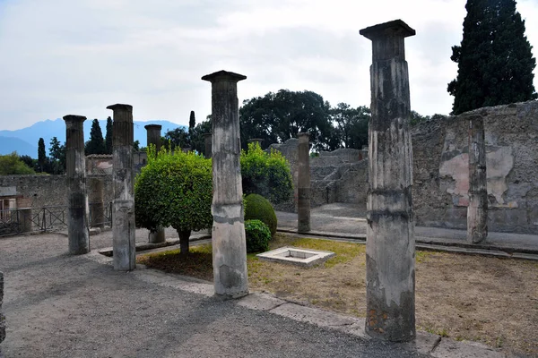 Antik Roma Şehri Pompeii Talya Nın Kalıntıları Yılında Vesuvius Patlaması — Stok fotoğraf