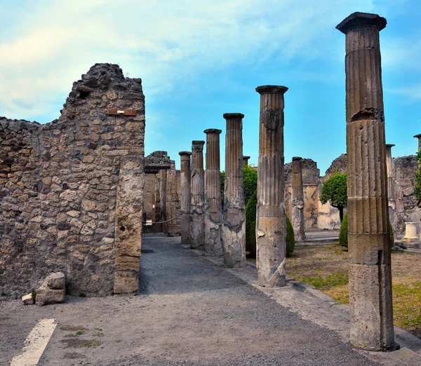 Ruínas Antiga Cidade Romana Pompeia Itália Foram Destruídas Enterradas Com — Fotografia de Stock