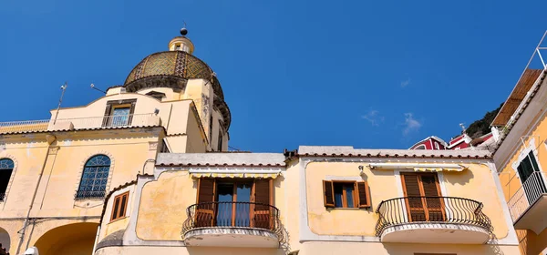 Glockenturm Der Kirche Santa Maria Assunta Positano Italien — Stockfoto