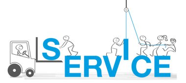 Vektör çizim, müşteri hizmet anlayışı, online dünya çapında teknik destek 24/7,