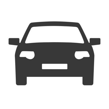 Araba simgesi. Beyaz arka planda otomatik simge vektör. Vektör çizim.