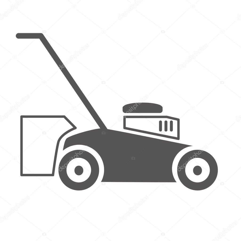 lawn mower vector illustration icon
