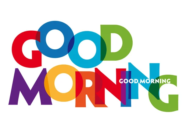 Dzień dobry-wektor stylizowane kolorowe czcionki — Wektor stockowy