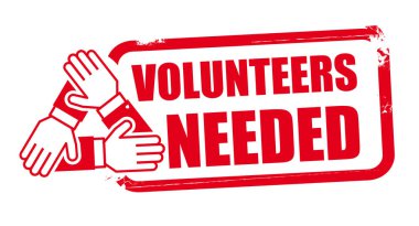 volunteers needed vector illustration isolated stamp clipart