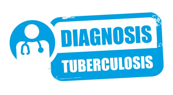 Diagnosi del francobollo Tubercolosi. illustrazione vettoriale — Vettoriale Stock