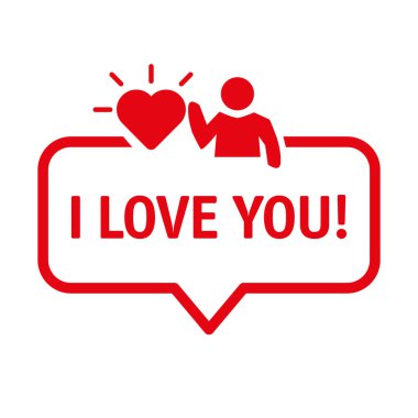 konuşma balonu Seni Seviyorum