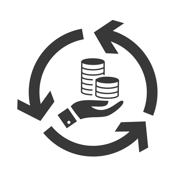 Investering Krediet Cash Flow Vector Ontwerp Concept Pictogram Witte Achtergrond — Stockvector