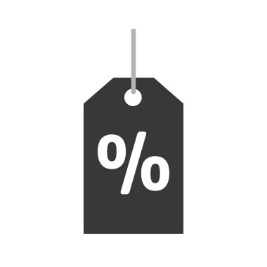 Bir alışveriş etiketinin sembolü ve işareti - beyaz arkaplanda vektör simgesi konsepti