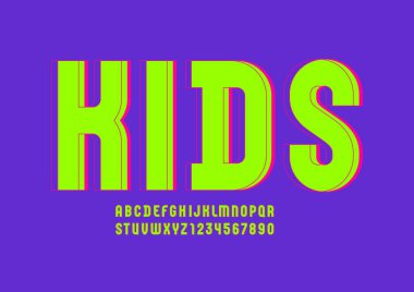 Parlak yazı tipi, modern moda alfabesi, Latince harfler ve rakamlar