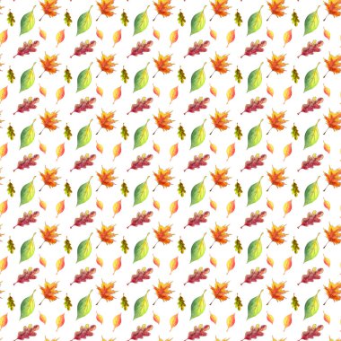 Beyaz arka plan üzerinde dikişsiz desen suluboya yeşillik.