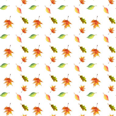 Beyaz arka plan üzerinde dikişsiz desen suluboya yeşillik.