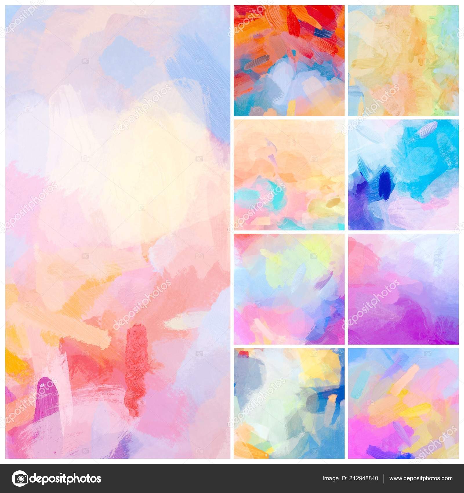 Colorful digital painting background and banners. Use for template modern  design, cover, poster, brochure, decorated, flyer Stock Photo by ©Antisana  212948840